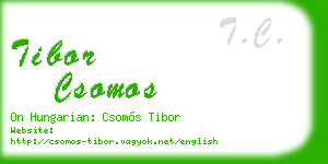tibor csomos business card